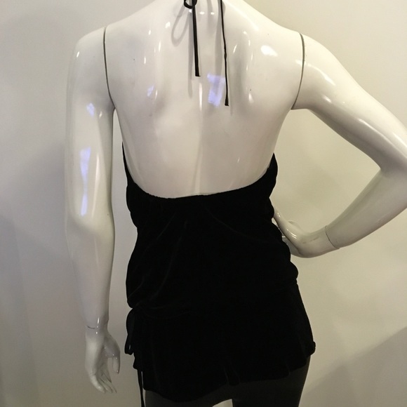 SALE Vince Velvet Halter Top in Black Sz XS - Picture 3 of 7